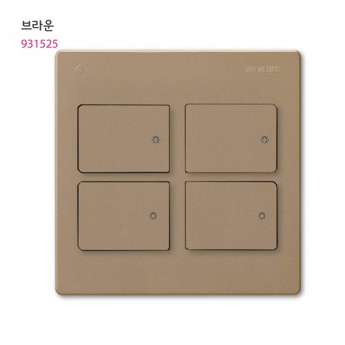 V 4구 스위치 아이보리/실버/브라운/블랙