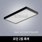 [하남조명] 모던 2등 방등 흑색 (광학산 아크릴) (HN-A3-03(000))