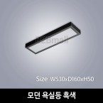 [하남조명] 모던 욕실등 흑색 (광학산 아크릴) (HN-A4-02(000))