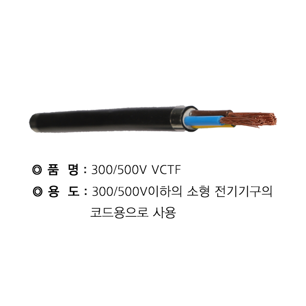 원형코드 전선 VCTF (0.75sq x 2C) (M)