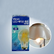 [비츠온] LED에디슨램프 4W(A60) 벌브형 전구색